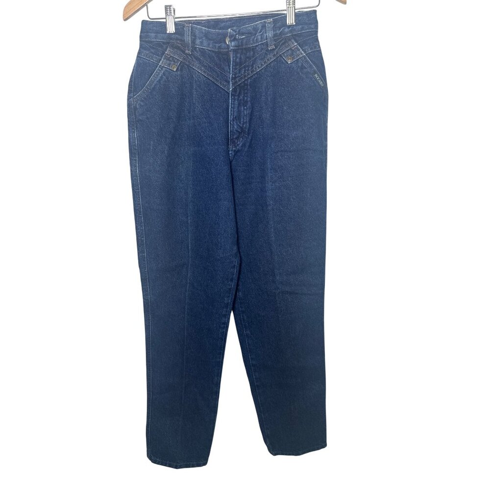 Rockies Womens High-Waisted Denim Jeans Size 11/12 32" Inseam Dark Wash